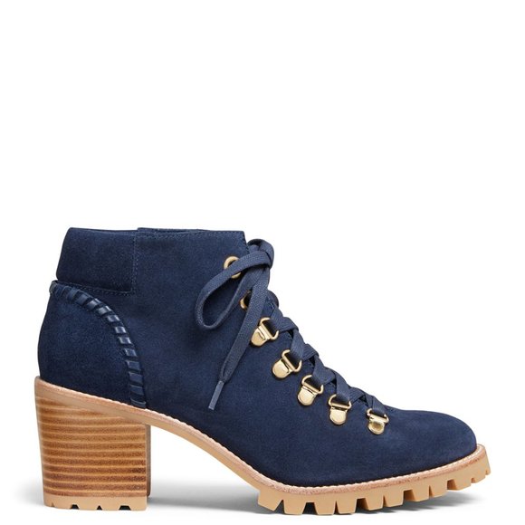 JACK ROGERS Navy Suede Hiker Boots - Picture 2 of 2